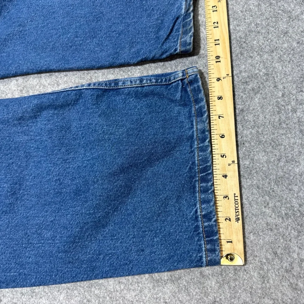 ASOS DESIGN Mens Baggy Patchwork Jeans Blue Colorblock Skater Wide Leg 34x32